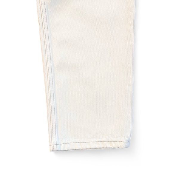 NWT Anine Bing Etta High Rise Cropped Straight Leg  Denim Jeans Off White 25 - Picture 11 of 14